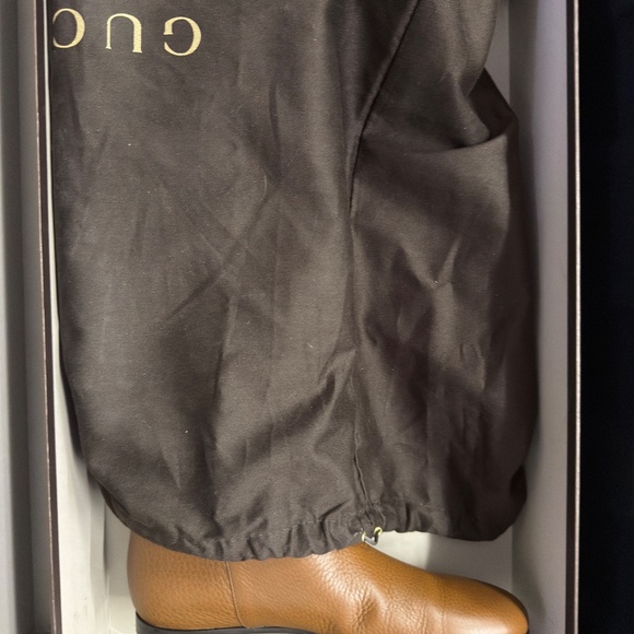 Gucci Brown Leather Boots NWT 8.5 38 1/2 In Box - Picture 10 of 10